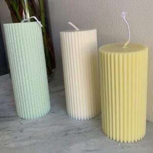 Ribbed Pillar Candles